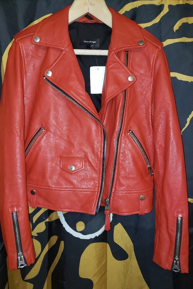 Mackage Baya-R Leather Moto Jacket